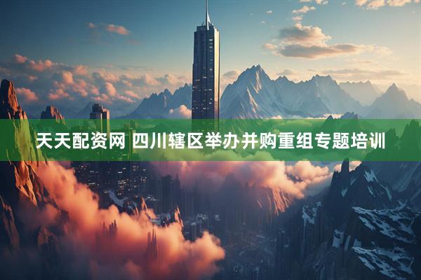 天天配资网 四川辖区举办并购重组专题培训