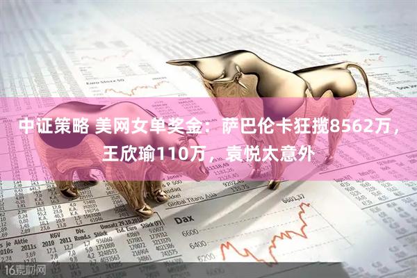 中证策略 美网女单奖金：萨巴伦卡狂揽8562万，王欣瑜110万，袁悦太意外